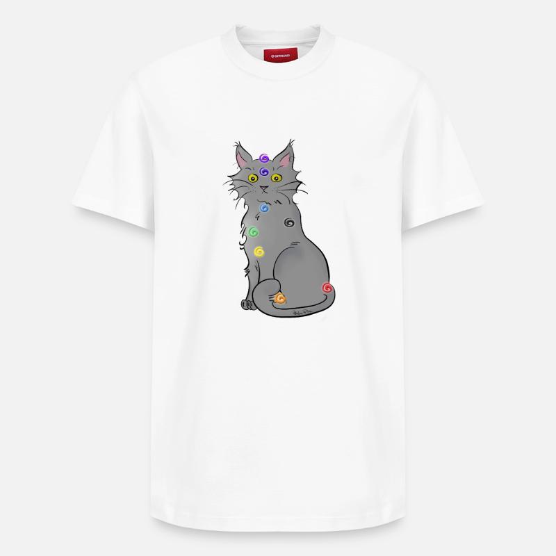 Chat-kra - Relaxed Unisex Supima Cotton T-Shirt – von SPREAD - Weiß