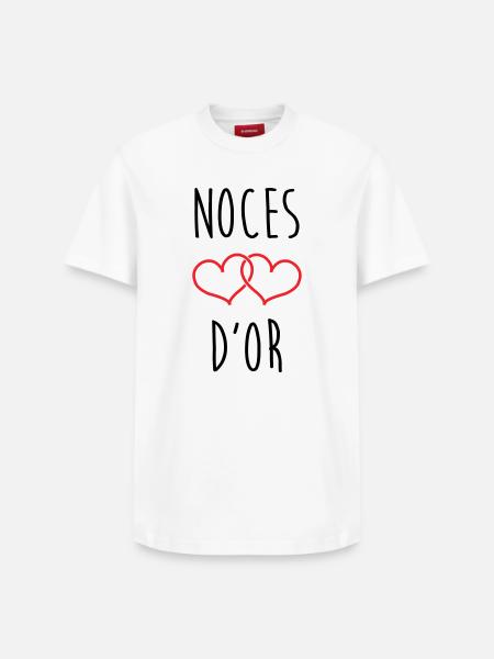 Golden Wedding 50 years - Relaxed Unisex Supima Cotton T-Shirt – by SPREAD - white