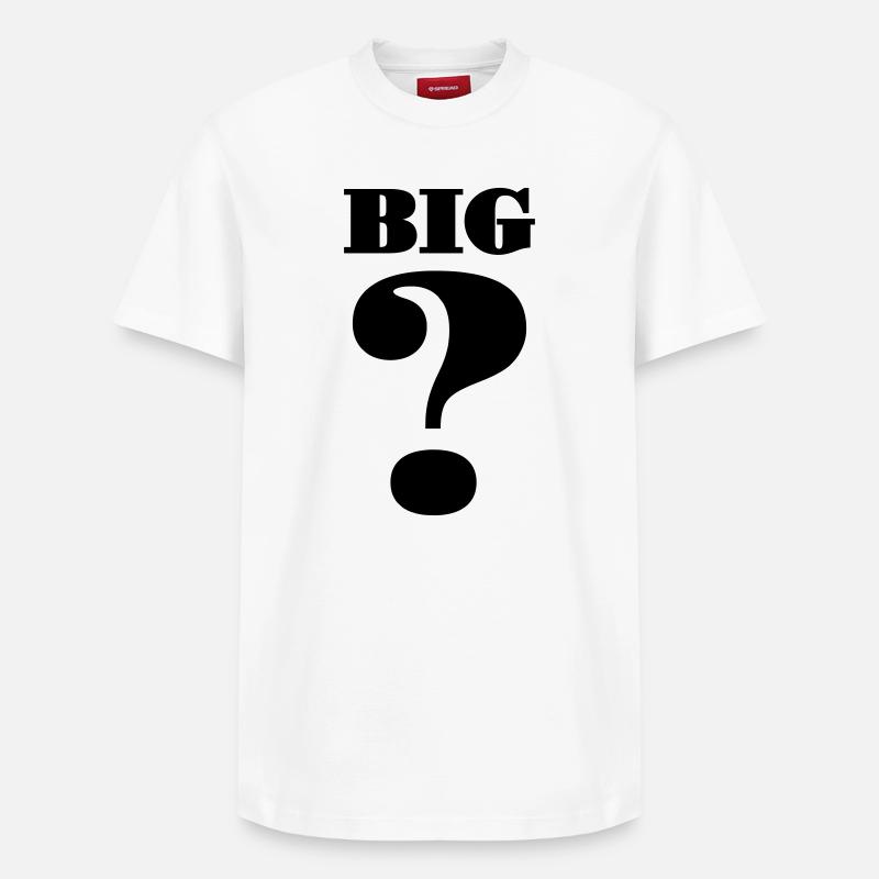 Großes Fragezeichen - Relaxed Unisex Supima Cotton T-Shirt – von SPREAD - Weiß
