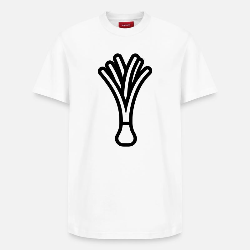poireau - T-shirt unisexe décontracté en coton Supima – de SPREAD - blanc