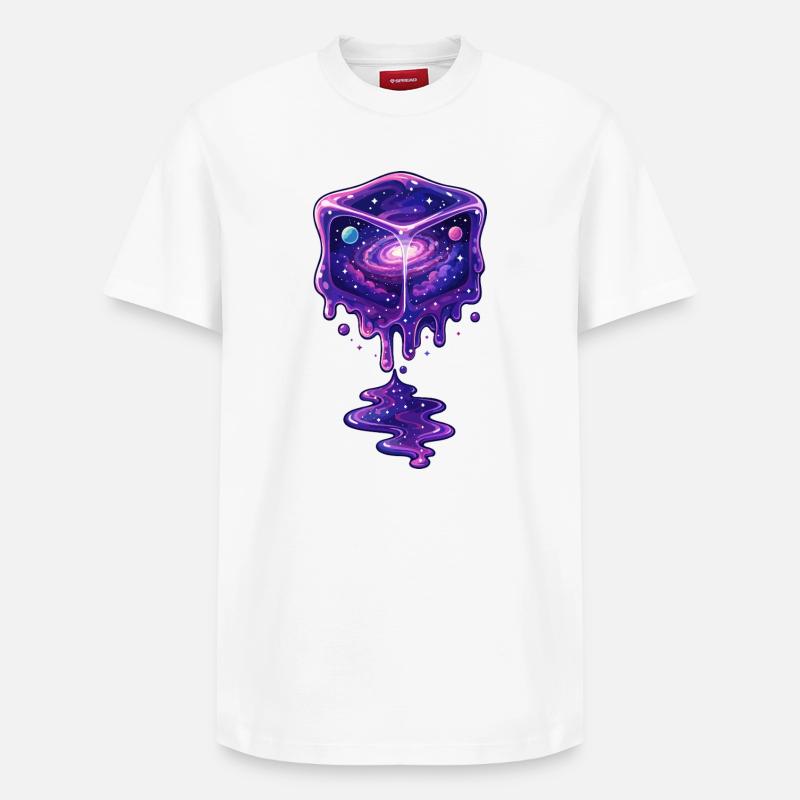 Cube de fusion cosmique - T-shirt unisexe décontracté en coton Supima – de SPREAD - blanc