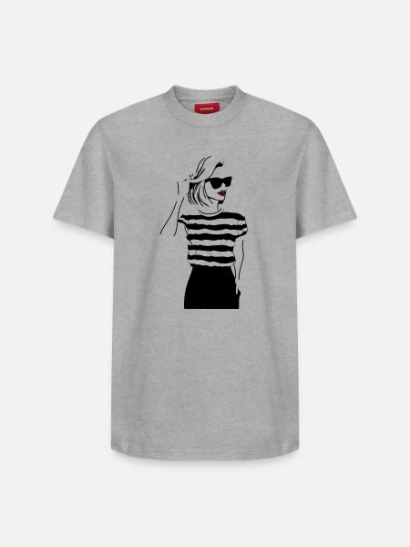 Kiss of the Night Lip Accent - Relaxed Unisex Supima Cotton T-Shirt – by SPREAD - white