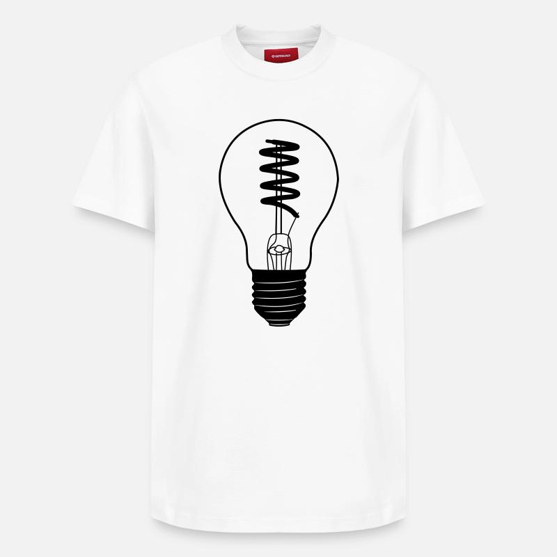 Ampoule d’électricien - T-shirt unisexe décontracté en coton Supima – de SPREAD - blanc
