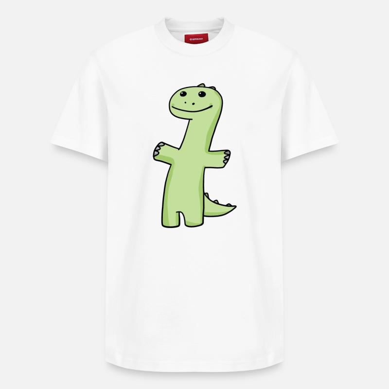 Vert dinosaure - T-shirt unisexe décontracté en coton Supima – de SPREAD - blanc