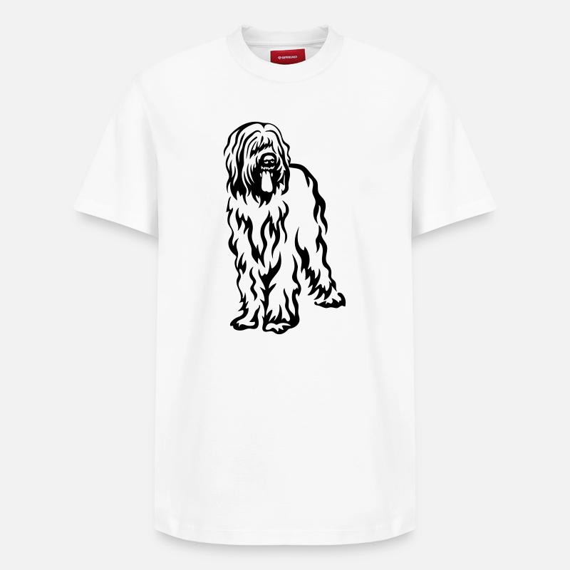 Briard - Relaxed Unisex Supima Cotton T-Shirt – von SPREAD - Weiß
