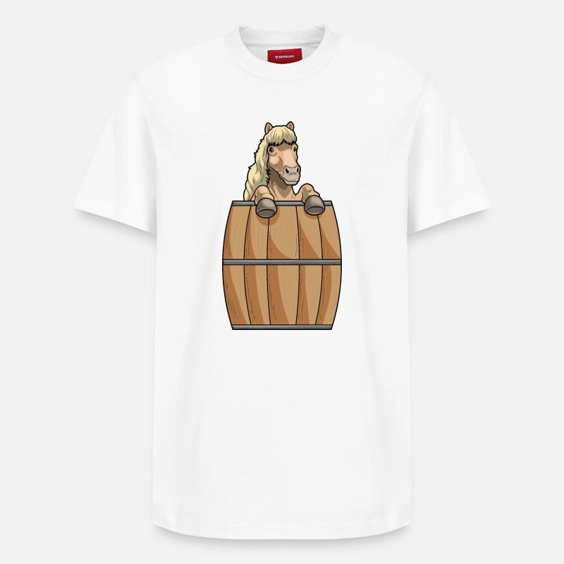 Baril de cheval - T-shirt unisexe décontracté en coton Supima – de SPREAD - blanc