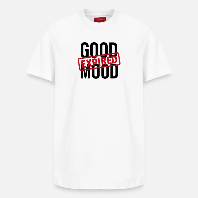 BONNE HUMEUR EXPIRÉE - T-shirt unisexe décontracté en coton Supima – de SPREAD - blanc