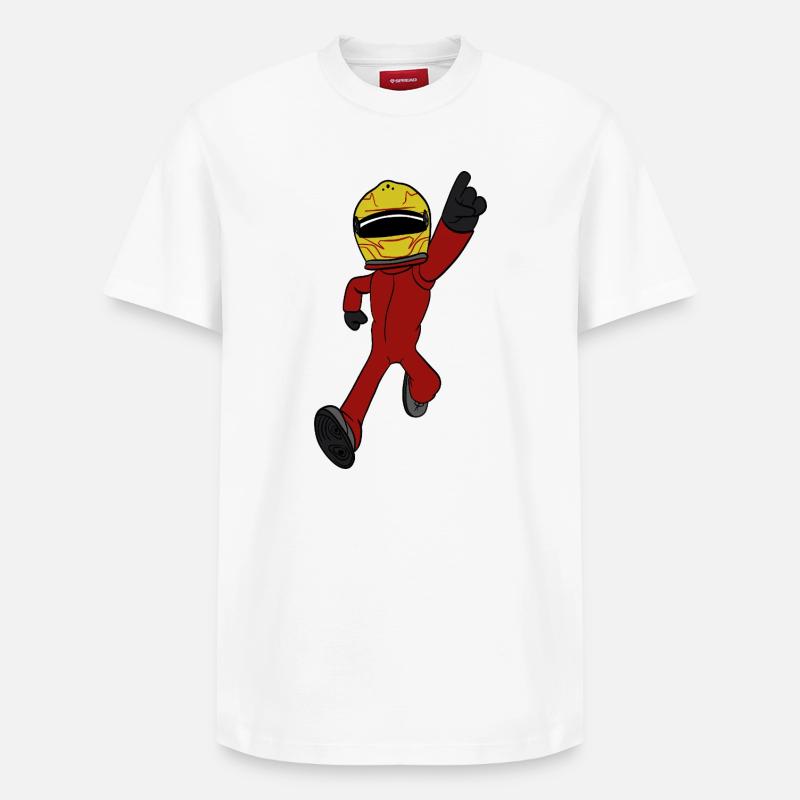pilote de course - T-shirt unisexe décontracté en coton Supima – de SPREAD - blanc