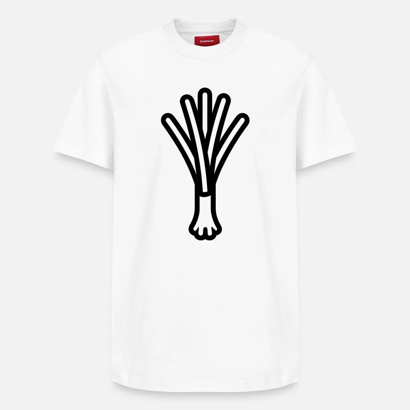 poireau - T-shirt unisexe décontracté en coton Supima – de SPREAD - blanc