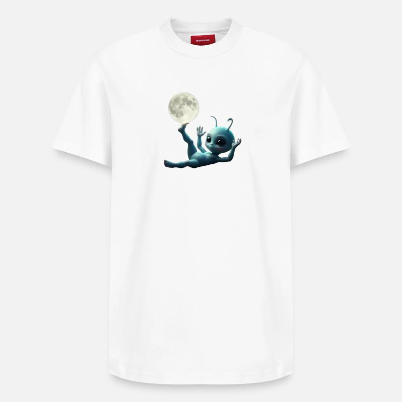 Bébé extraterrestre au décollage - T-shirt unisexe décontracté en coton Supima – de SPREAD - blanc