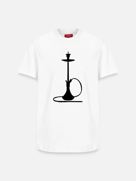Shisha Silhouette - Relaxed Unisex Supima Cotton T-Shirt – by SPREAD - white