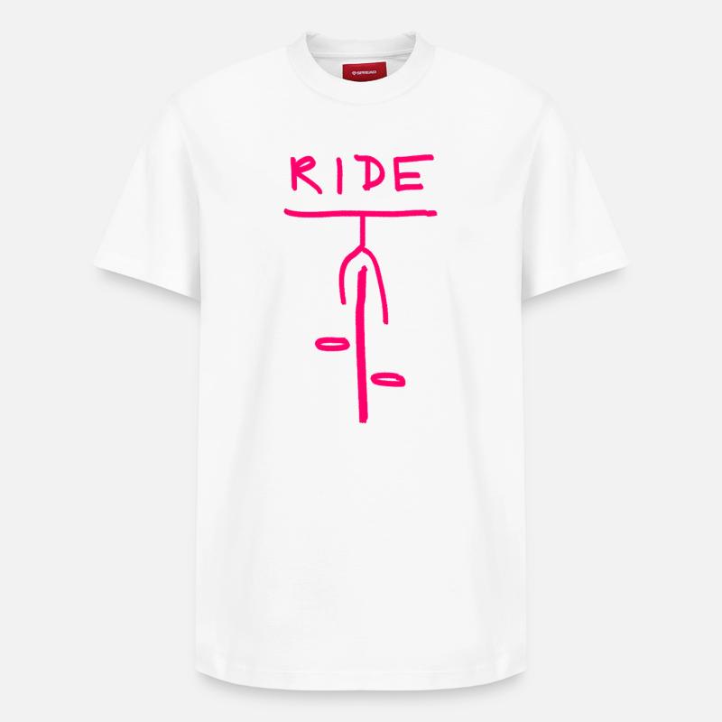 Cyclisme - T-shirt unisexe décontracté en coton Supima – de SPREAD - blanc