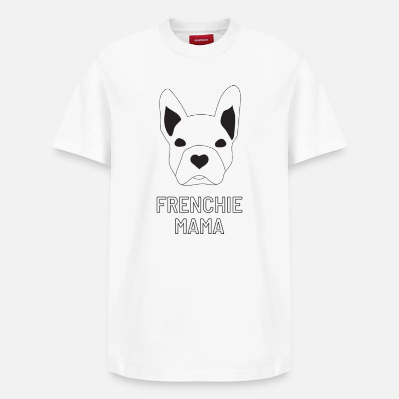 frenchie maman - T-shirt unisexe décontracté en coton Supima – de SPREAD - blanc