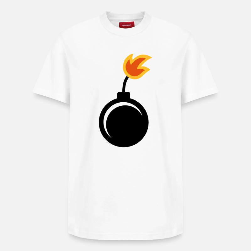 Bombe - Relaxed Unisex Supima Cotton T-Shirt – von SPREAD - Weiß