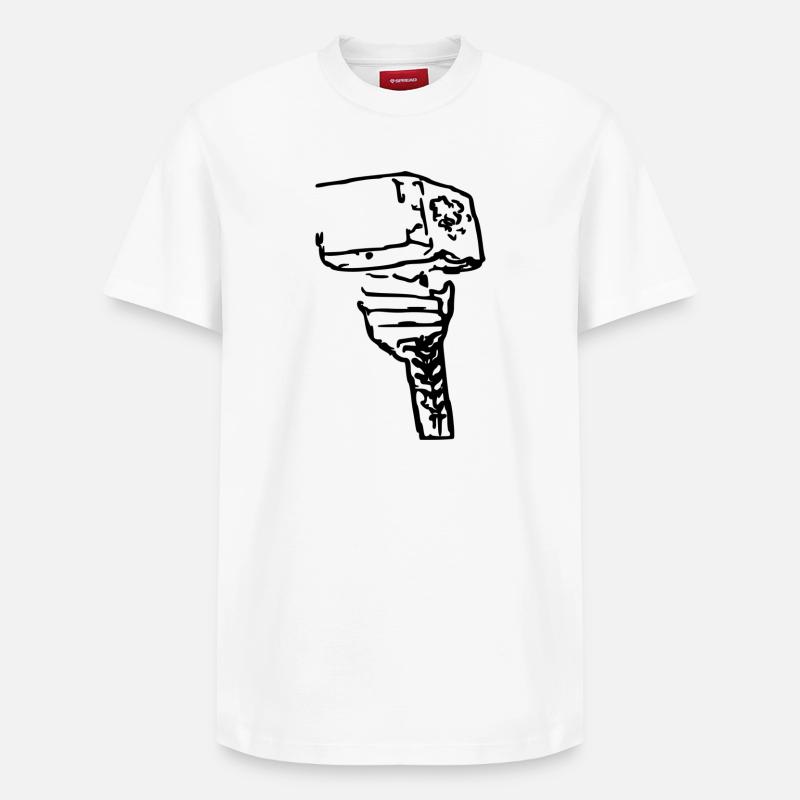 Thors Hammer - T-shirt unisexe décontracté en coton Supima – de SPREAD - blanc