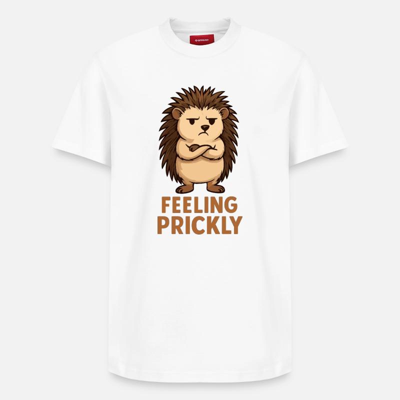Hérisson épineux avec visage arrogant - T-shirt unisexe décontracté en coton Supima – de SPREAD - blanc