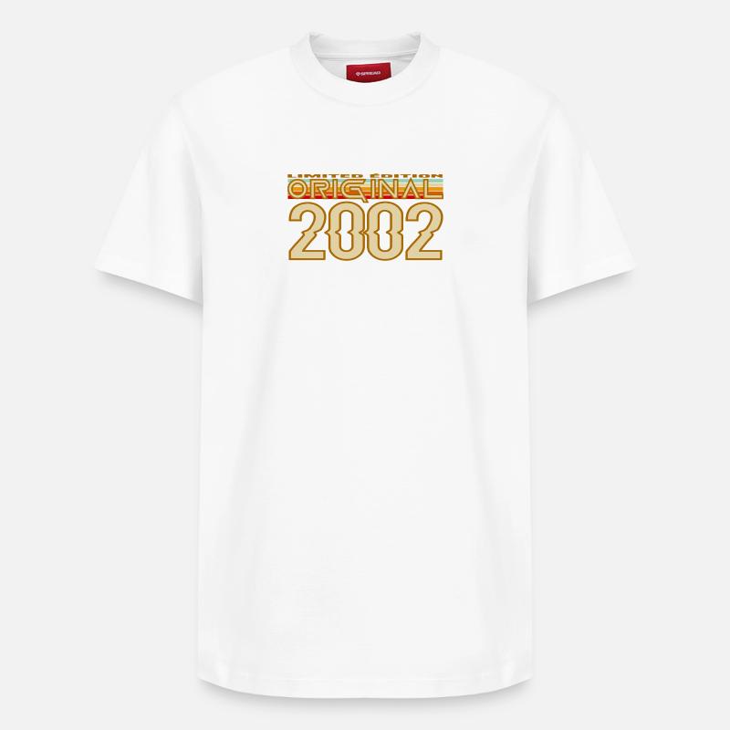 Original 2002 Retro Logo - T-shirt unisexe décontracté en coton Supima – de SPREAD - blanc
