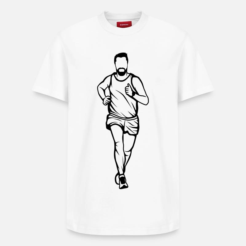 Joggeur drôle - T-shirt unisexe décontracté en coton Supima – de SPREAD - blanc