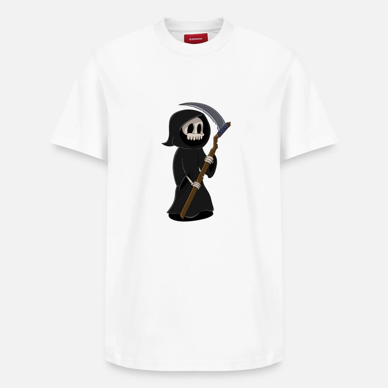 Crâne - T-shirt unisexe décontracté en coton Supima – de SPREAD - blanc