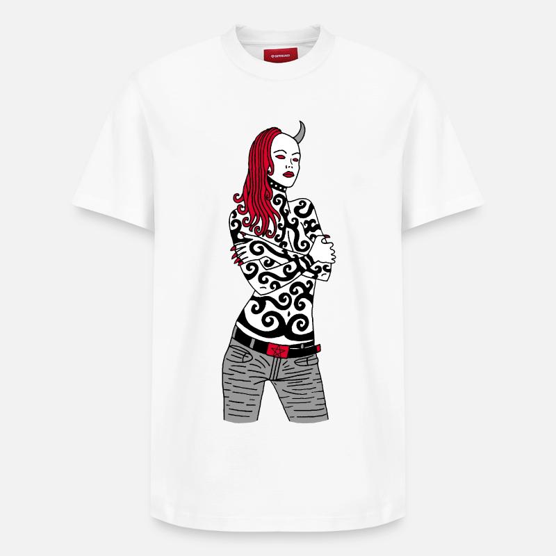 Femme démon - T-shirt unisexe décontracté en coton Supima – de SPREAD - blanc