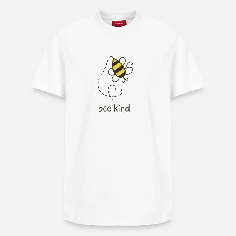 Be Kind Bee Illustration - T-shirt unisexe décontracté en coton Supima – de SPREAD - blanc