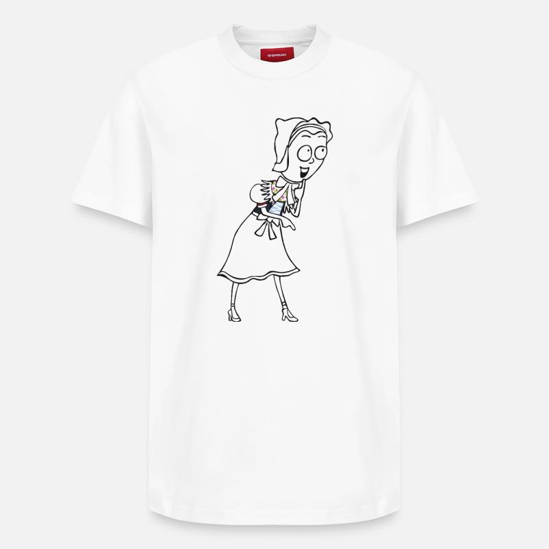 SERBSKA JANKA - kontur - - Relaxed Unisex Supima Cotton T-Shirt – von SPREAD - Weiß