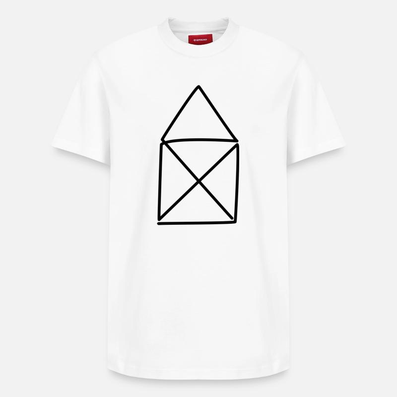 La maison du Père Noël - T-shirt unisexe décontracté en coton Supima – de SPREAD - blanc