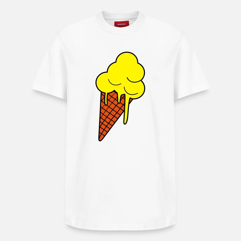 Schmelzendes Eis Pop Art - Relaxed Unisex Supima Cotton T-Shirt – by SPREAD - white
