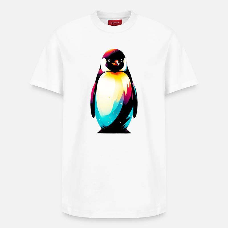 Pinguin - Relaxed Unisex Supima Cotton T-Shirt – von SPREAD - Weiß