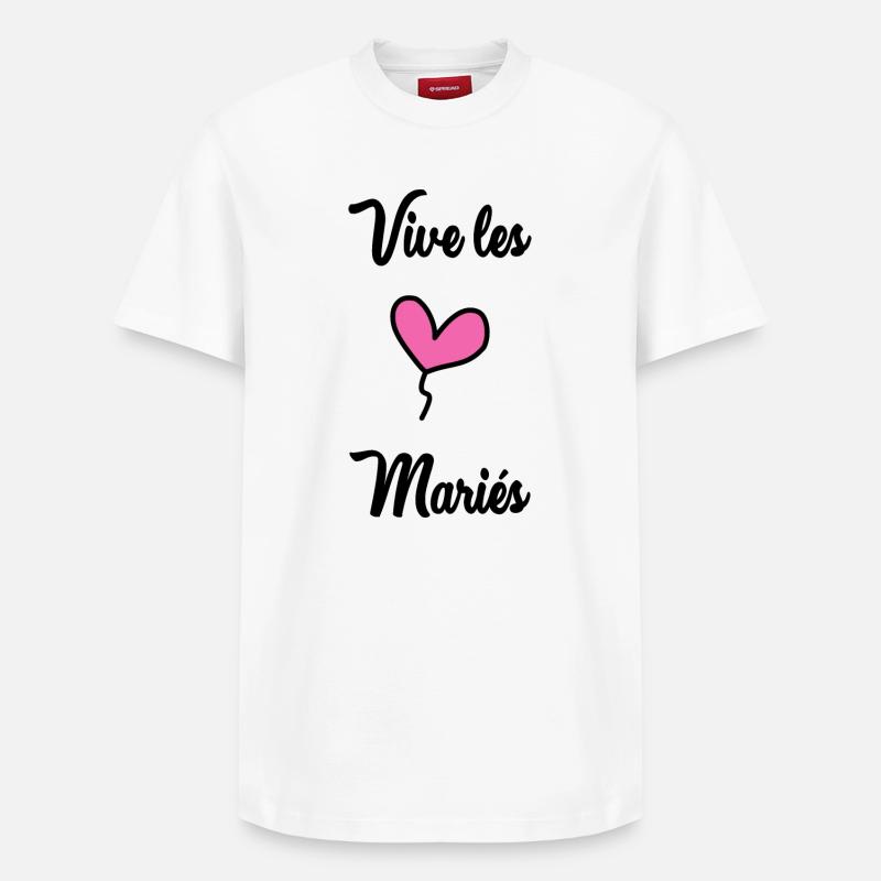 VIVE LES MARIES - T-shirt unisexe décontracté en coton Supima – de SPREAD - blanc