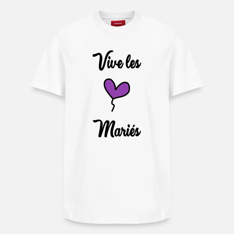 VIVE LES MARIES - T-shirt unisexe décontracté en coton Supima – de SPREAD - blanc