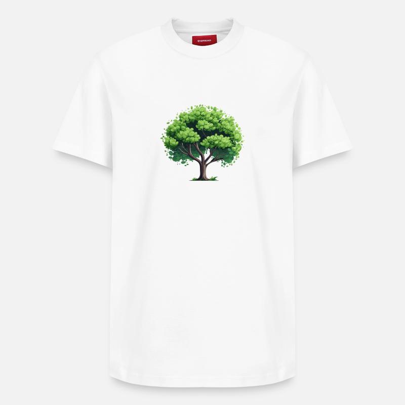 Arbre naturel - T-shirt unisexe décontracté en coton Supima – de SPREAD - blanc
