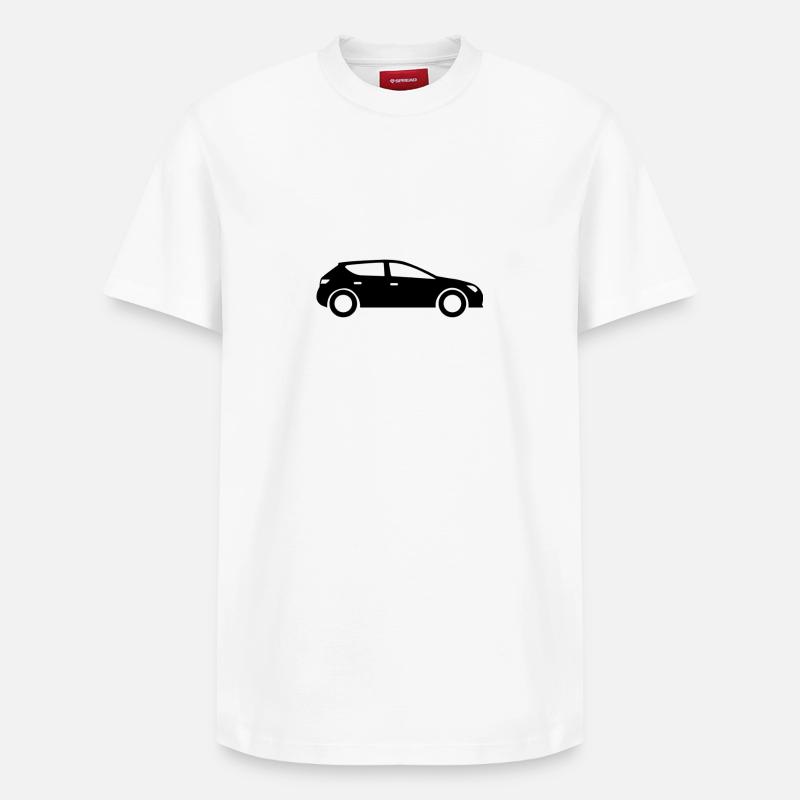 Silhouette de voiture - T-shirt unisexe décontracté en coton Supima – de SPREAD - blanc
