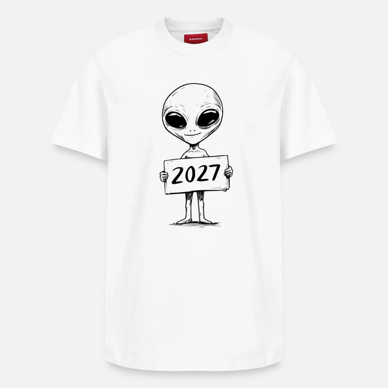 Extraterrestre mignon - T-shirt unisexe décontracté en coton Supima – de SPREAD - blanc