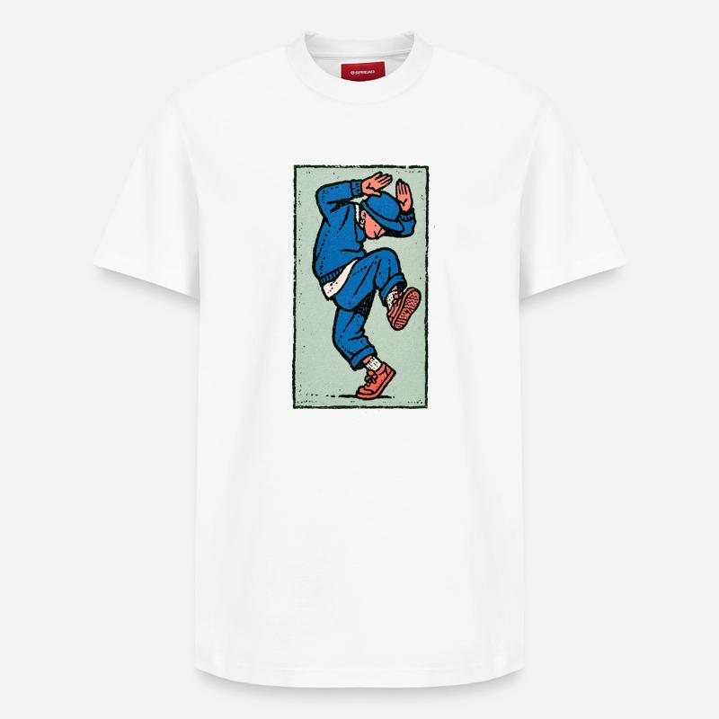Danseur masculin #1 - T-shirt unisexe décontracté en coton Supima – de SPREAD - blanc
