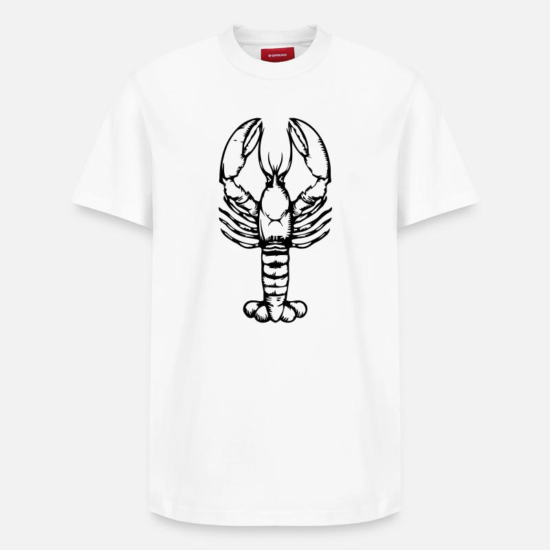 Homard - T-shirt unisexe décontracté en coton Supima – de SPREAD - blanc