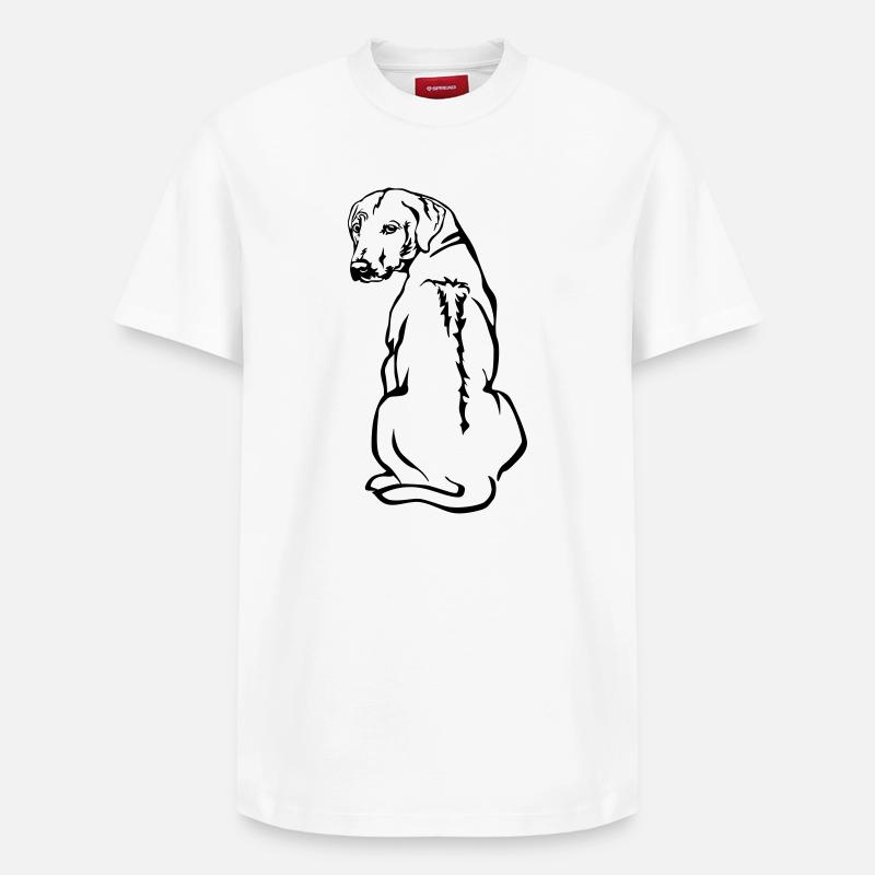 Rhodesian Ridgeback - Relaxed Unisex Supima Cotton T-Shirt – by SPREAD - white