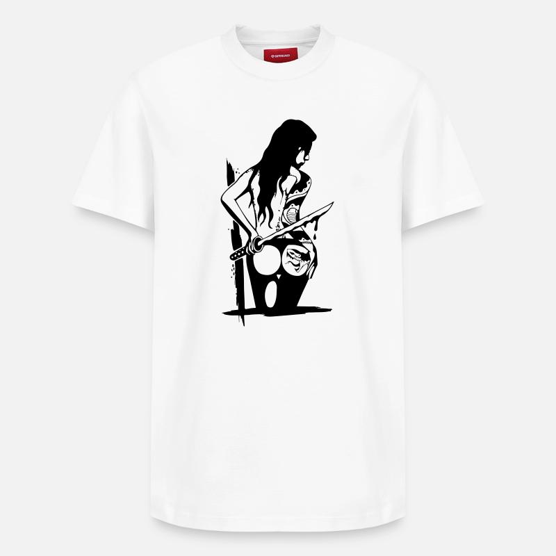 Ninja / Assassin - Relaxed Unisex Supima Cotton T-Shirt – von SPREAD - Weiß