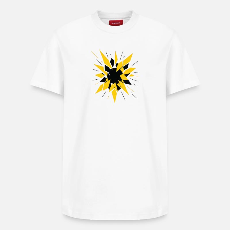 Radioactive Fragmentation – Physics Design - Relaxed Unisex Supima Cotton T-Shirt – by SPREAD - white