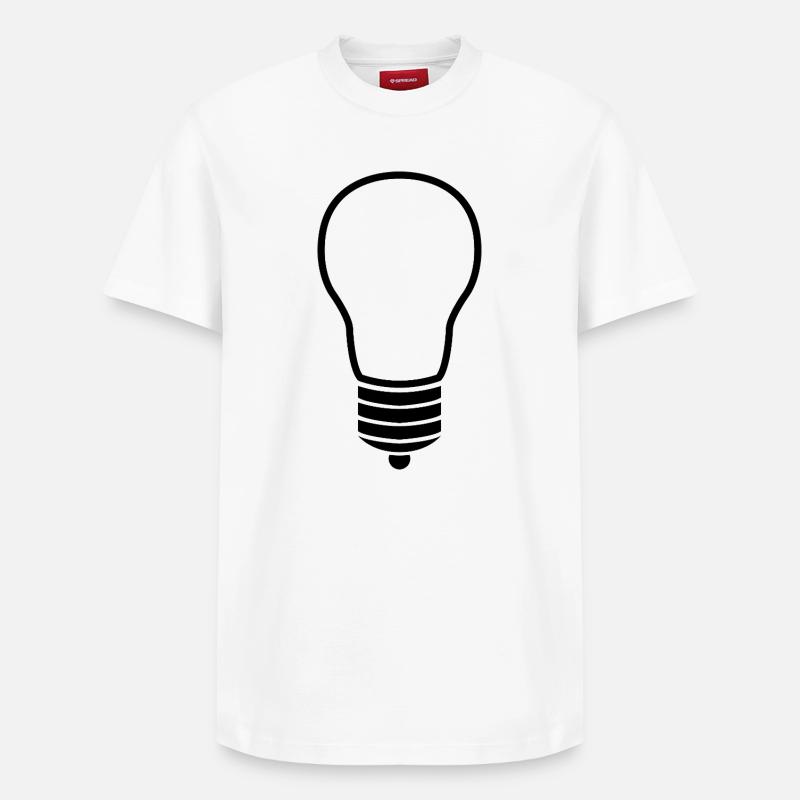 Light bulb - Relaxed Unisex Supima Cotton T-Shirt – by SPREAD - white