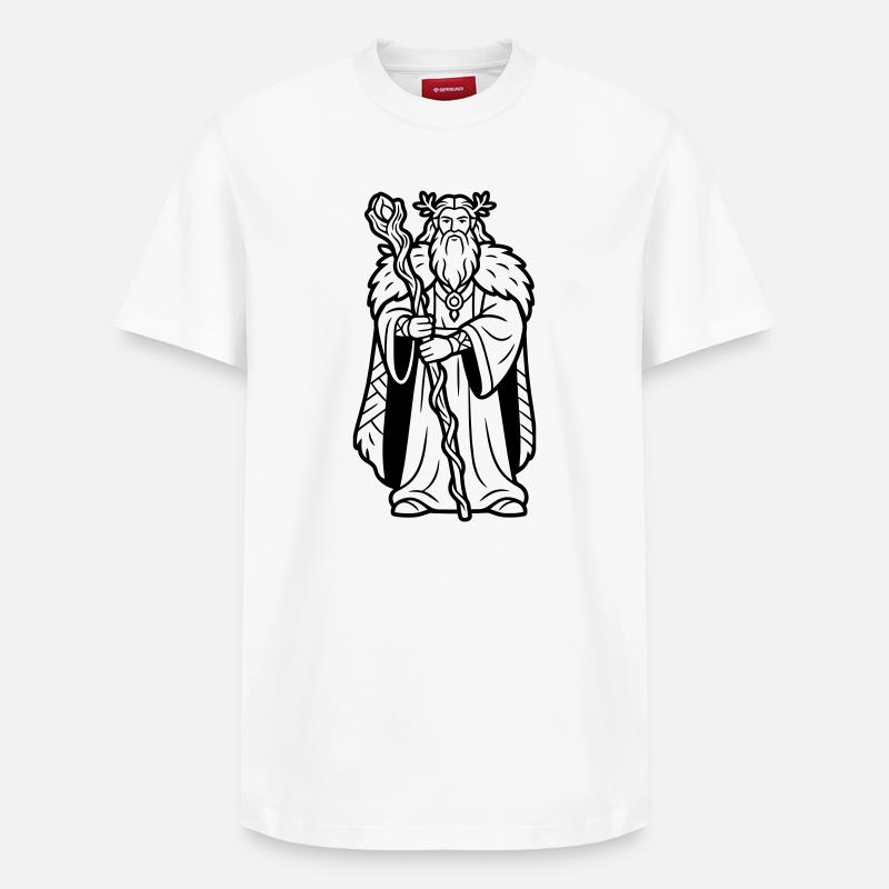 Druide - Relaxed Unisex Supima Cotton T-Shirt – von SPREAD - Weiß