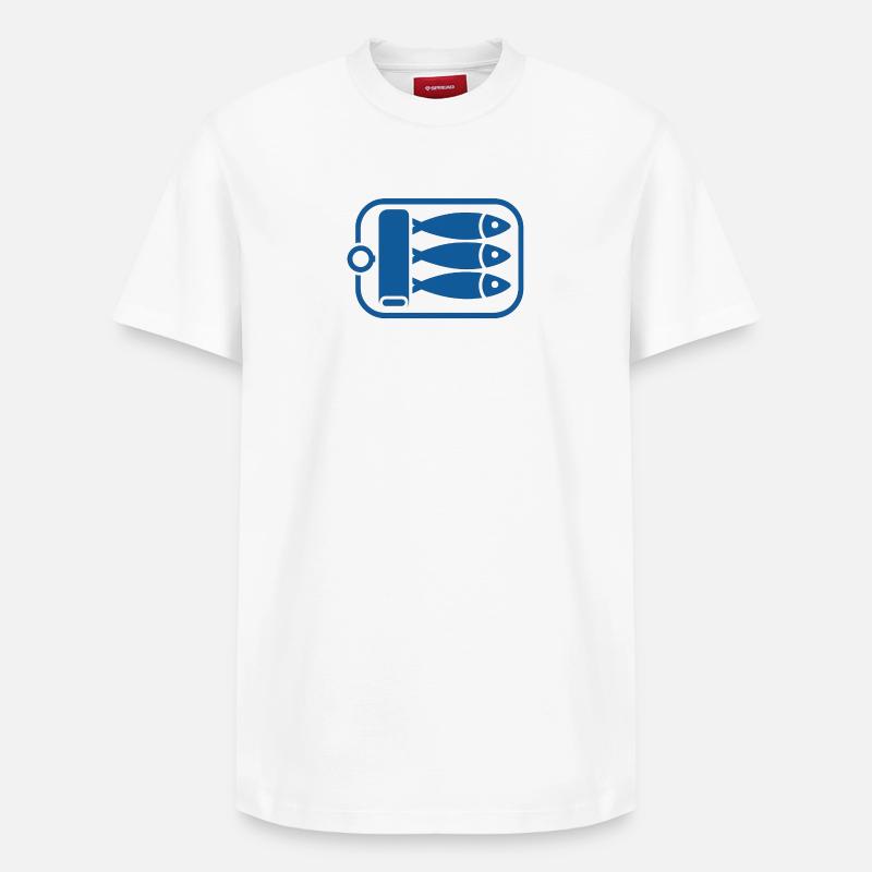 Sardines - T-shirt unisexe décontracté en coton Supima – de SPREAD - blanc