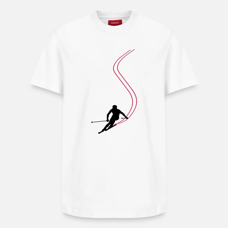 Ski ! - T-shirt unisexe décontracté en coton Supima – de SPREAD - blanc