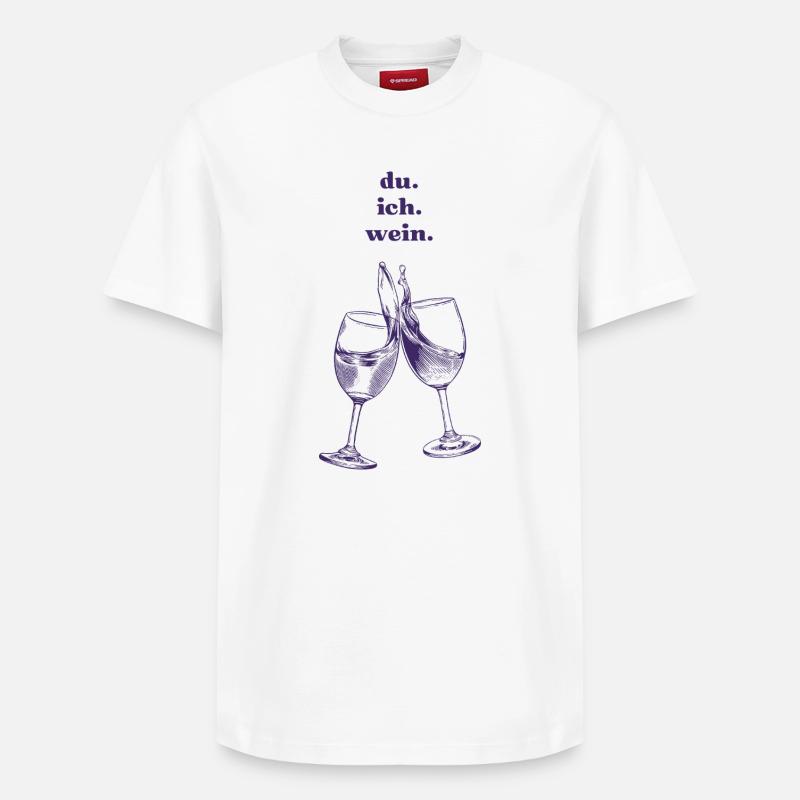 vous. Je. vin. - T-shirt unisexe décontracté en coton Supima – de SPREAD - blanc