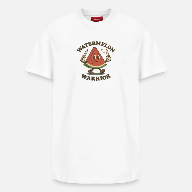 Guerrier pastèque - T-shirt unisexe décontracté en coton Supima – de SPREAD - blanc