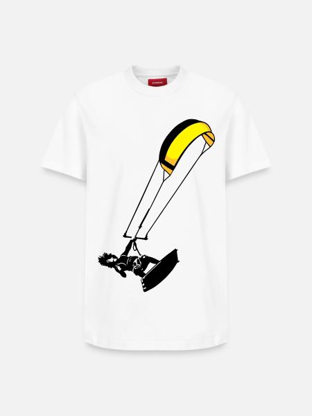 kite-surf - Relaxed Unisex Supima Cotton T-Shirt – by SPREAD - white