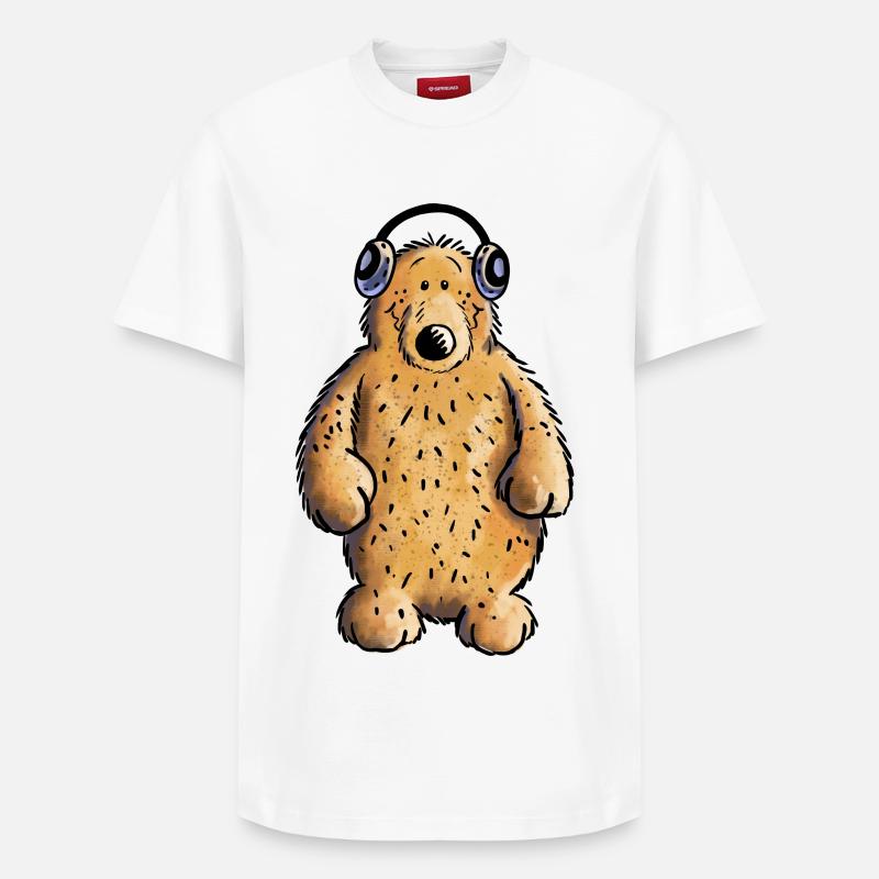 Ours de musique - Cadeau - T-shirt unisexe décontracté en coton Supima – de SPREAD - blanc