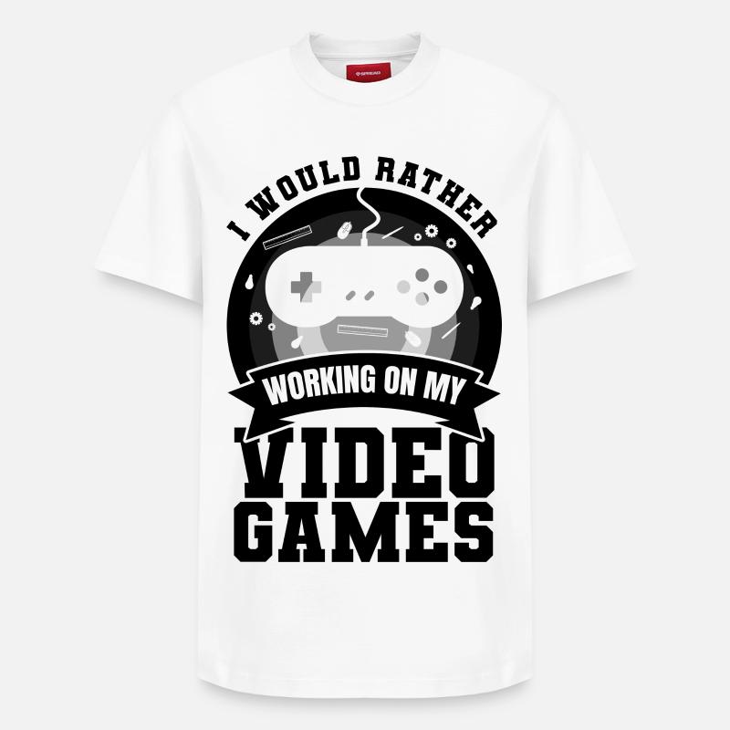 Développement de jeux - T-shirt unisexe décontracté en coton Supima – de SPREAD - blanc