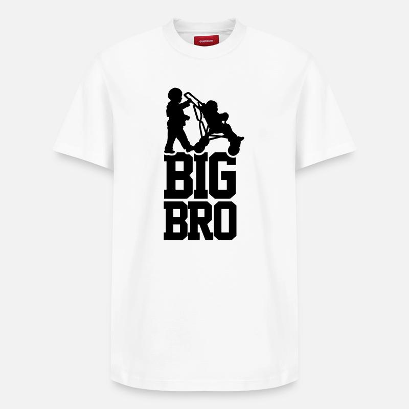 Big Bro - Relaxed Unisex Supima Cotton T-Shirt – von SPREAD - Weiß
