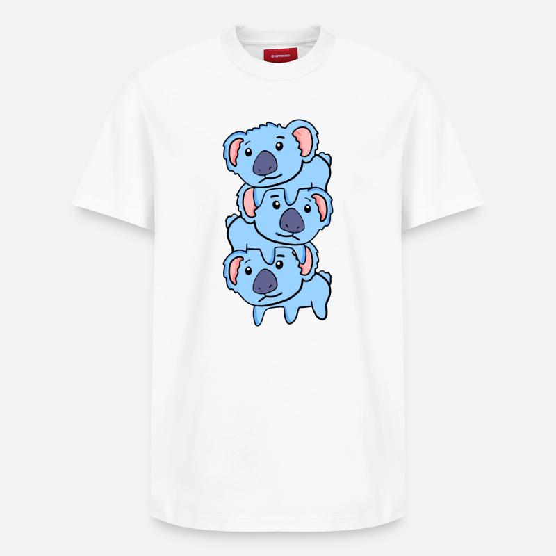 Koalas mignons - T-shirt unisexe décontracté en coton Supima – de SPREAD - blanc